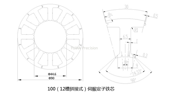 OD103mm Factory outlet motor rotor and stator Custom รุ่นต่างๆ แกนมอเตอร์ โรเตอร์เหล็กซิลิกอนคุณภาพสูงและ stat