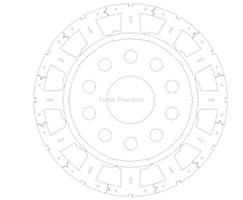 การเคลือบมอเตอร์ด้วยเลเซอร์ตัดโลหะมอเตอร์ไฟฟ้า Stator Core Back Iron