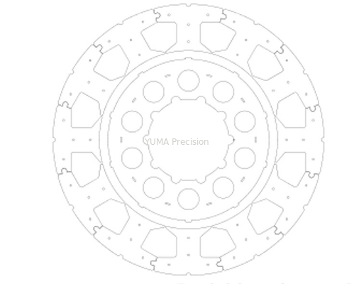 Custom Laser Cut Motor Laminations Steel Stator Core Stamping เซอร์โวหุ่นยนต์แม่นยำ