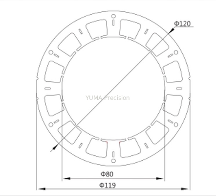 Bldc Stator Core Design การเหนี่ยวนำแกนมอเตอร์ควบคุมอุตสาหกรรม