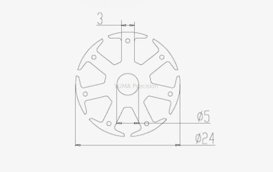 DC Brushless Motor Core Electric สำหรับการควบคุมอุตสาหกรรม Silicon Steel