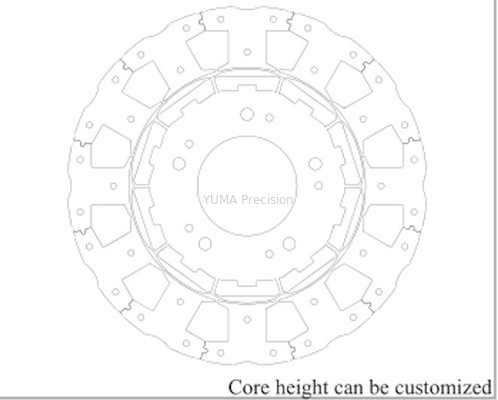 9 สล็อตเซอร์โวมอเตอร์ Rotor Laminations Stator Core Production Brushless AC 57mm