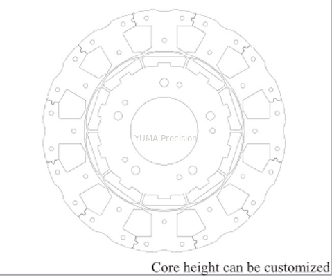 9 สล็อตเซอร์โวมอเตอร์ Rotor Laminations Stator Core Production Brushless AC 57mm