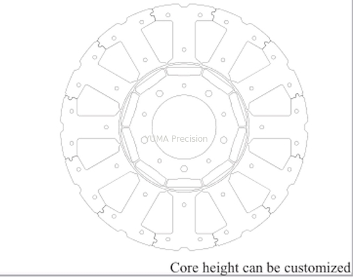 เครื่องกำเนิดไฟฟ้า Stator Laminations วิธีการวางซ้อน Brushless AC Servo Motor Rotor